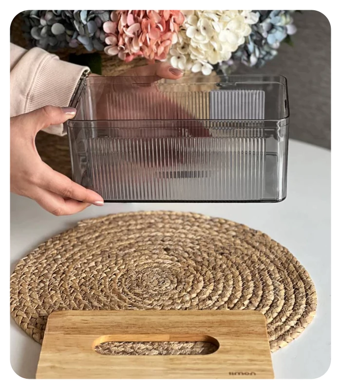 جعبه دستمال رویه چوبی لیمون کد 237259
